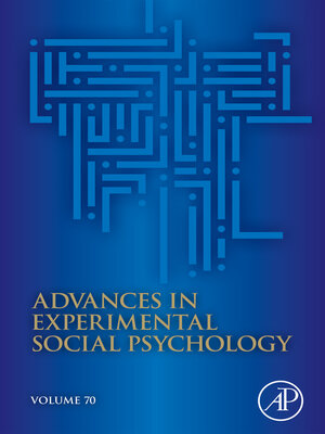 cover image of Advances in Experimental Social Psychology